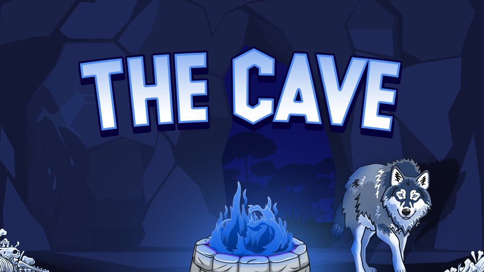 Discovery splash banner for The Cave Discord server