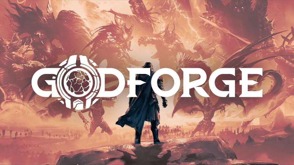 Discovery splash banner for Godforge Discord server
