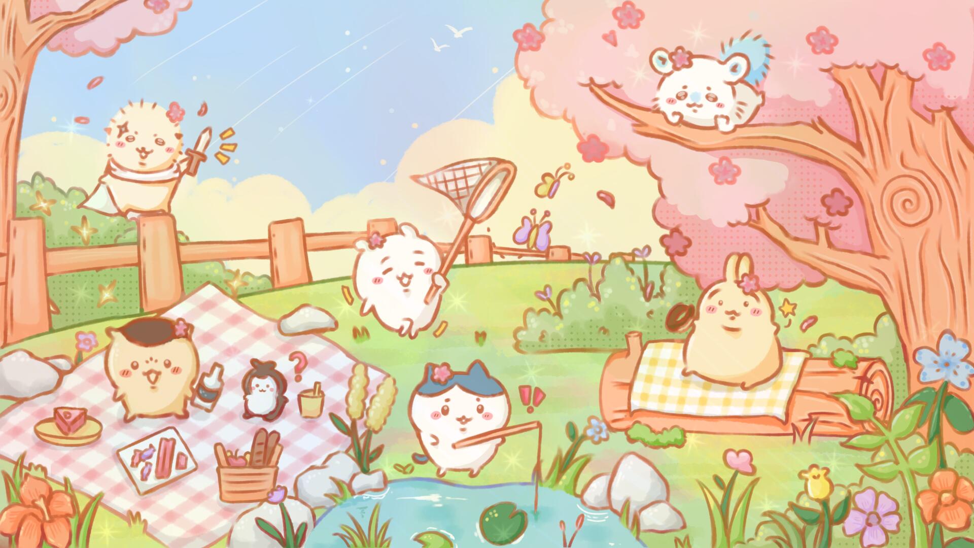 Discovery splash banner for chiikawa café ୨୧ /chiikafe 🌸 ⊹ Discord server