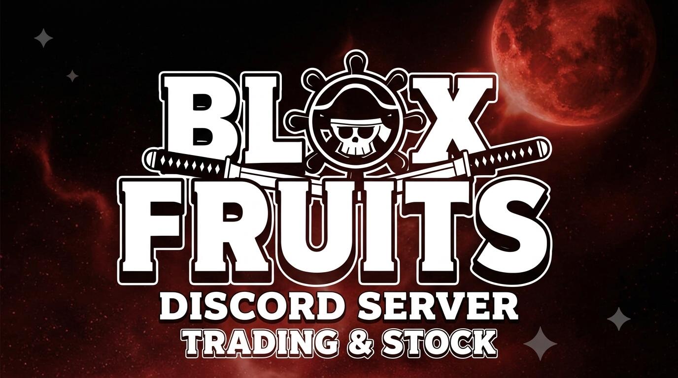 Discovery splash banner for Blox Fruits Trading Server Discord server