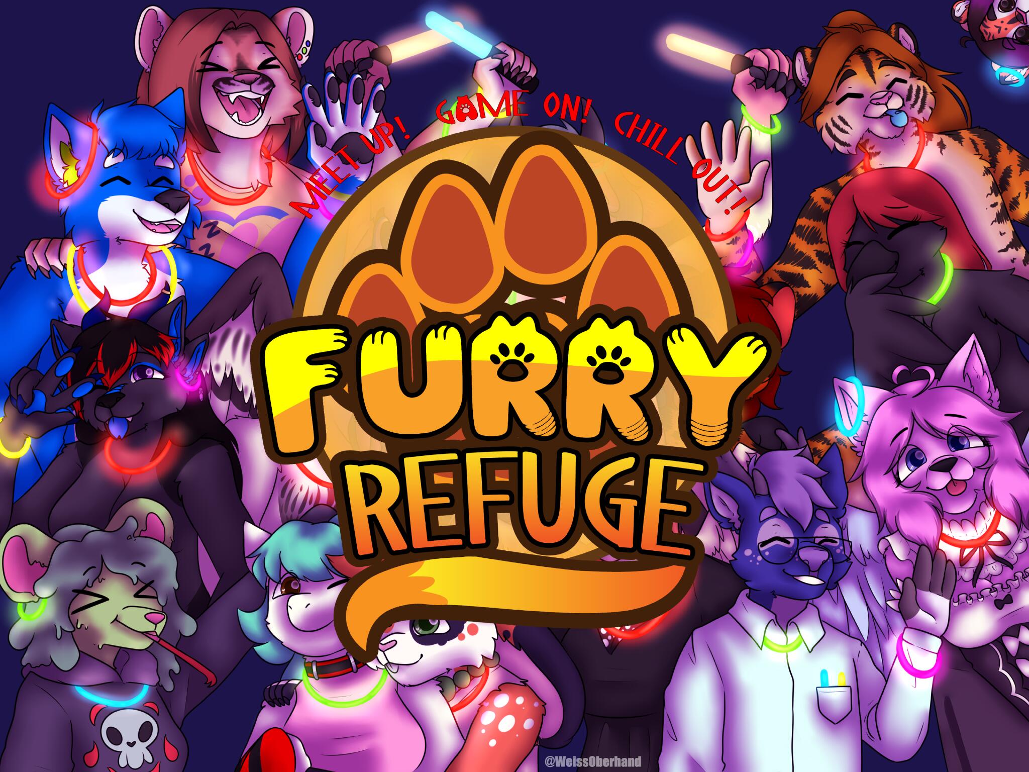Discovery splash banner for Furry Refuge Discord server
