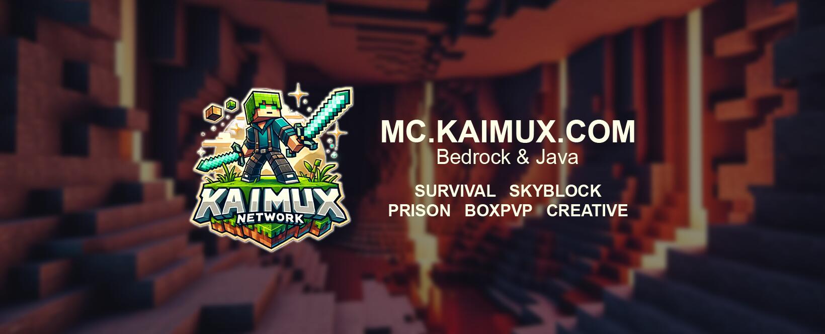 Discovery splash banner for KAIMUX Network Discord server