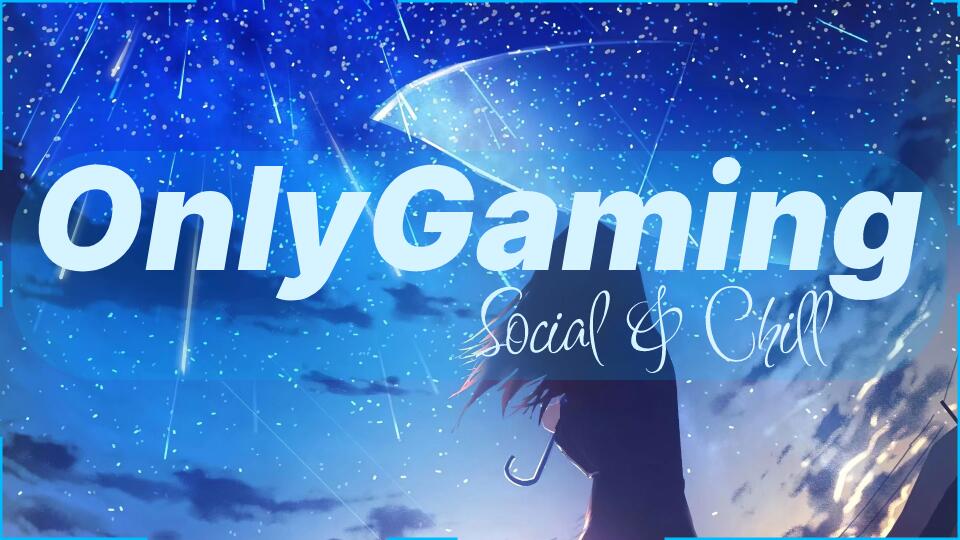 Discovery splash banner for OnlyGaming | Social & Chill Discord server